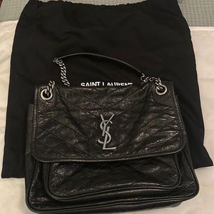 Saint Laurent Medium Niki Leather Shoulder Bag